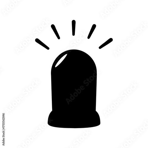 Emergency alert beacon flashing brightly to get everyone's attention immediately
