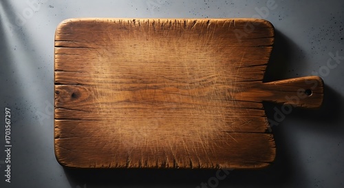 Wooden chopping board top view