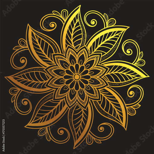 Seamless vector floral ornament pattern with abstract retro vintage antique flower decorations for wallpaper or background design.