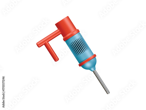 soil drill icon 3d illustration render