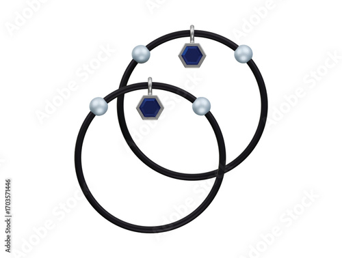pearl brooch icon 3d illustration render