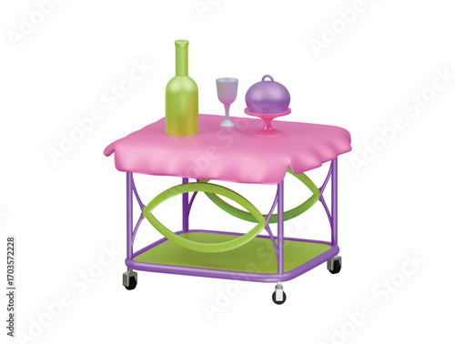 room service icon 3d illustration render