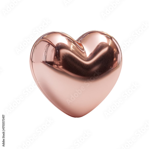 Rose gold heart shape, glossy (1)