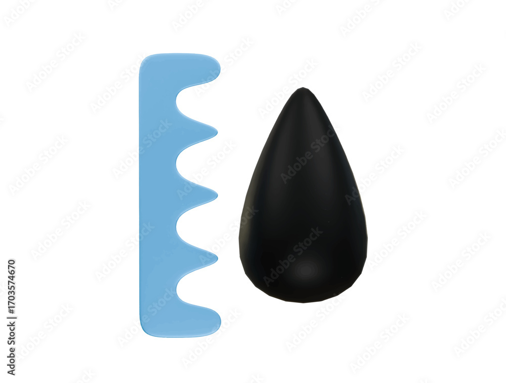 Fototapeta premium ink icon 3d illustration render