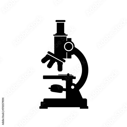 🔬 Microscope, a scientific instrument used in research and discovery, isolated on a clean white background
