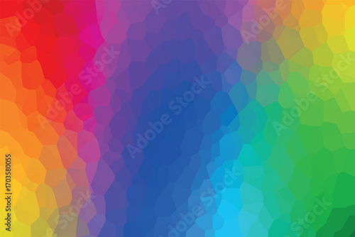Wallpaper Mural Abstract background with a mosaic of colorful geometric shapes in a vibrant spectrum from red to green and blue Torontodigital.ca