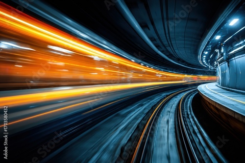 Fast train tunnel