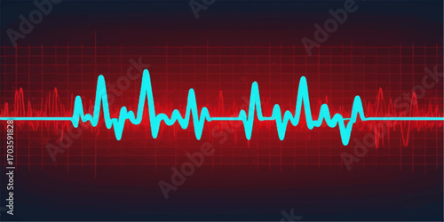 Medical monitor displaying a healthy green heartbeat wave on a black background, a clear symbol of life and stable health
