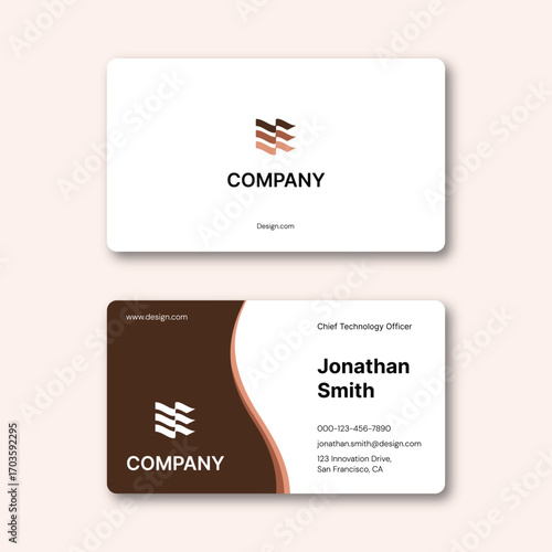 Modern Minimalist Business Card Template | Corporate & Professional Visiting Card Design