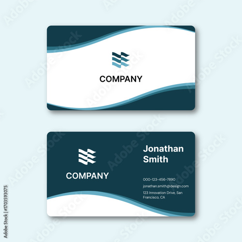 Modern Minimalist Business Card Template | Corporate & Professional Visiting Card Design