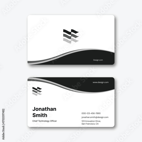 Modern Minimalist Business Card Template | Corporate & Professional Visiting Card Design