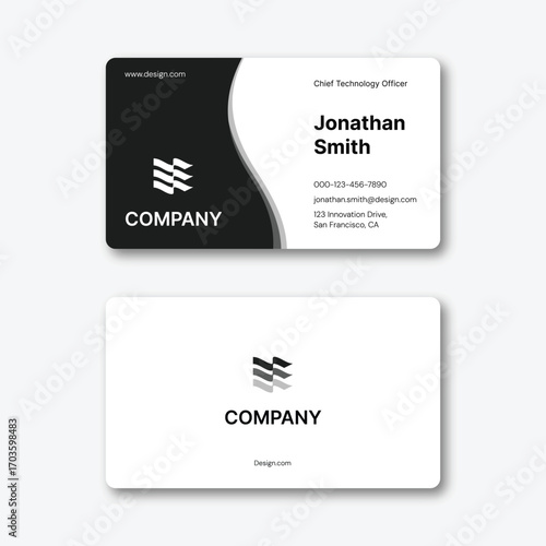 Modern Minimalist Business Card Template | Corporate & Professional Visiting Card Design