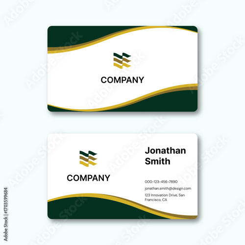 Modern Minimalist Business Card Template | Corporate & Professional Visiting Card Design