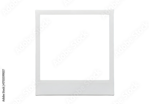 Polaroid photo frame, isolated on white background, for adding your own memories and images