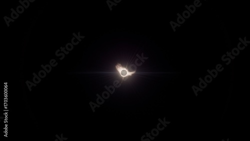 Obraz na plátně Total Solar Eclipse: Corona Revealed in Perfect Alignment