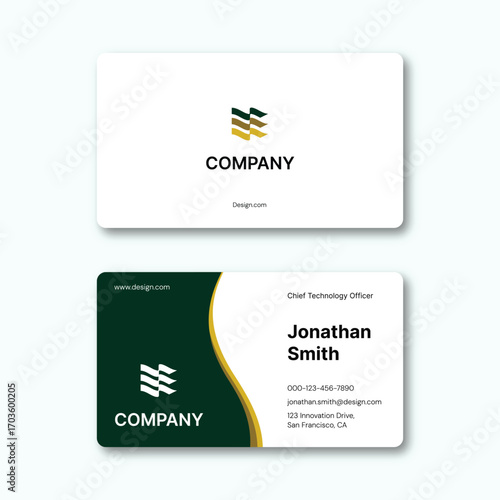 Modern Minimalist Business Card Template | Corporate & Professional Visiting Card Design