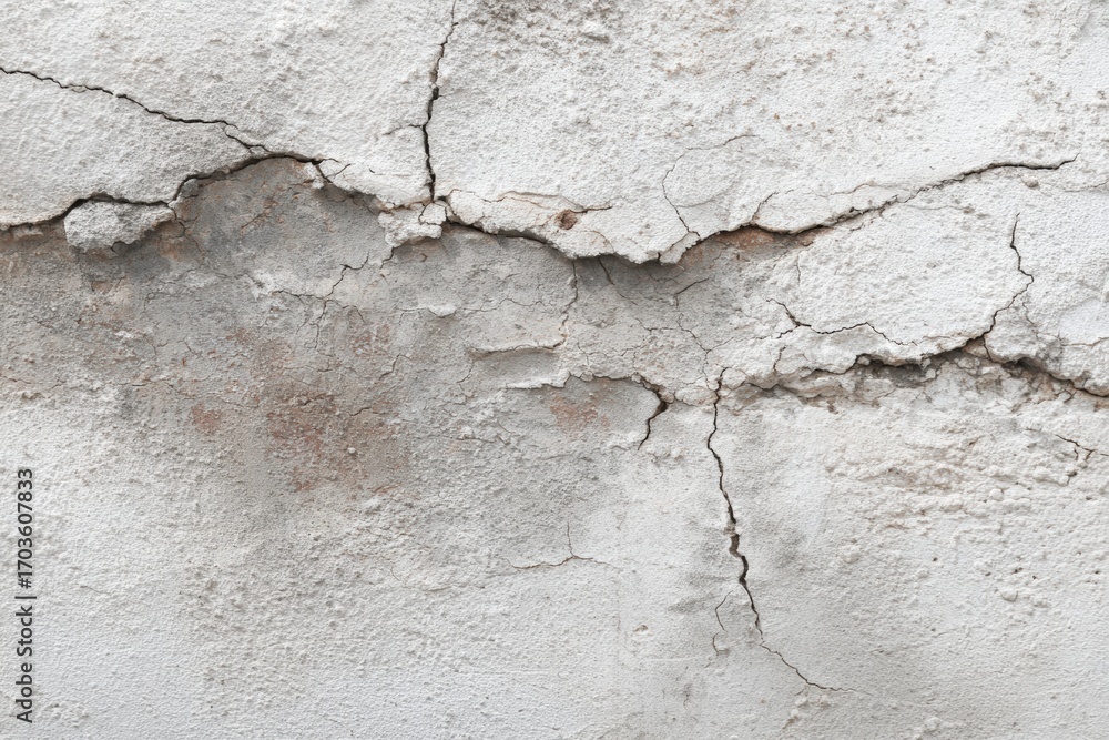 Obraz premium Cracked whitewashed wall (1)