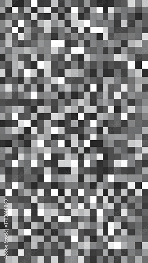 Fototapeta premium Abstract pixelated grayscale pattern