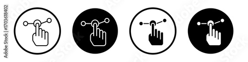 Usability icon collection in black and white filled and outlined style for web.