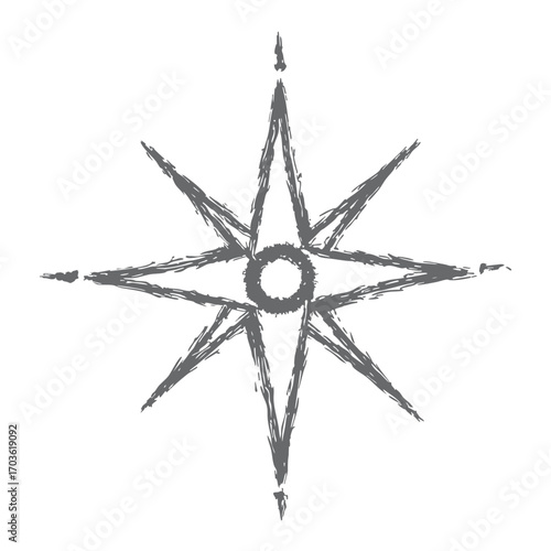 compass rose isolated on white