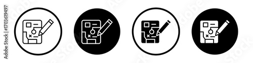 Strategical planning icon collection in black and white filled and outlined style for web.