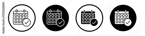 Reservation icon collection in black and white filled and outlined style for web.