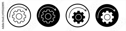 Recovery icon collection in black and white filled and outlined style for web.
