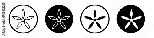 Neroli icon collection in black and white filled and outlined style for web.