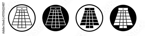 Kilt icon collection in black and white filled and outlined style for web.