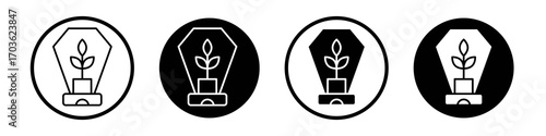Incubator icon collection in black and white filled and outlined style for web.