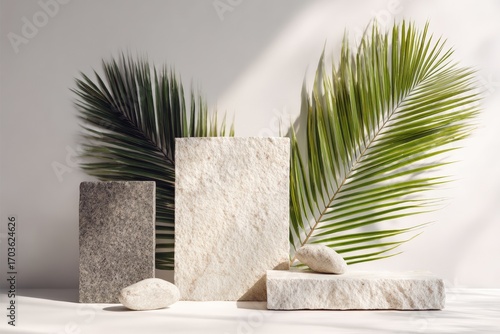 Wallpaper Mural Minimalist display with natural elements Torontodigital.ca