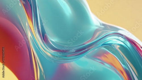Abstract fluid shapes in vibrant colors (1)