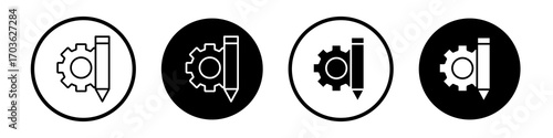 Customize icon collection in black and white filled and outlined style for web.