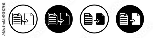 Compare icon collection in black and white filled and outlined style for web.