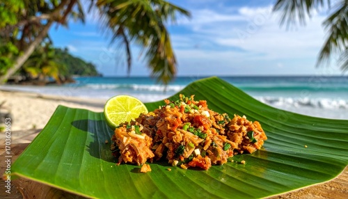 Tuna Rica-Rica Spicy Tuna. Traditional Indonesian Food