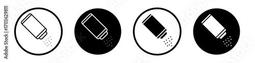 Baby powder icon collection in black and white filled and outlined style for web.
