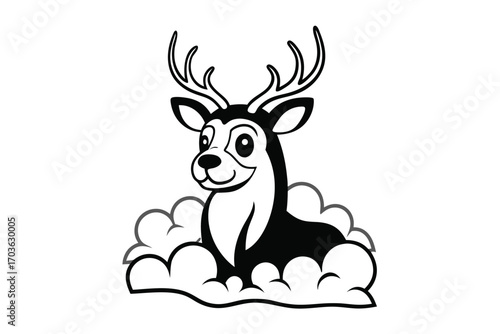 Majestic deer with a forest backdrop evokes a sense of peaceful nature and wilderness