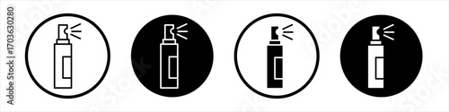 Air freshener icon collection in black and white filled and outlined style for web.