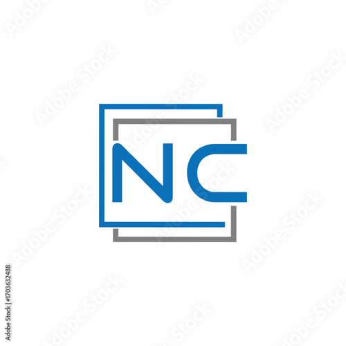 Alphabet letters Initials Monogram logo NC, CN, N and C