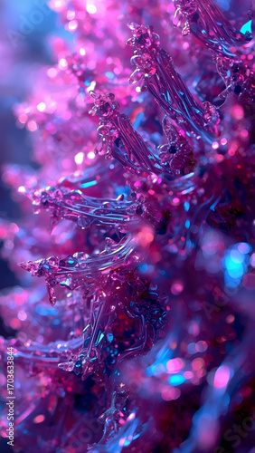 Mobile Wallpaper 4K - Close up of vibrant purple crystal structures.