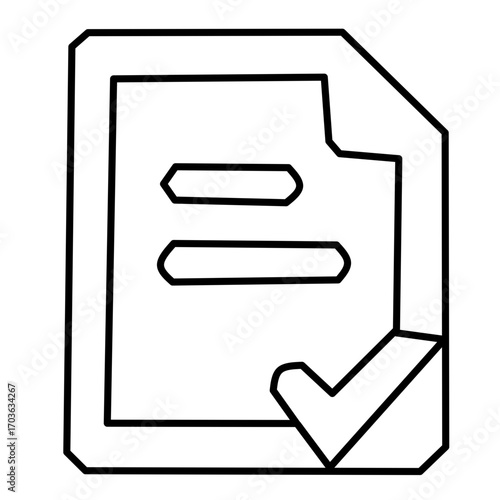 Checklist Document Icon - Approved File Symbol
