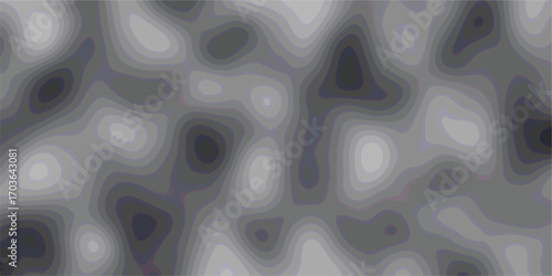 Abstract topographic pattern representing elevation contour lines featuring grayscale gradients and organic shapes ideal for surface design and backgrounds.