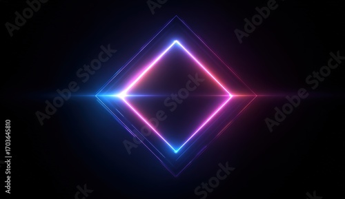 Wallpaper Mural Neon diamond shape, vibrant colors Torontodigital.ca