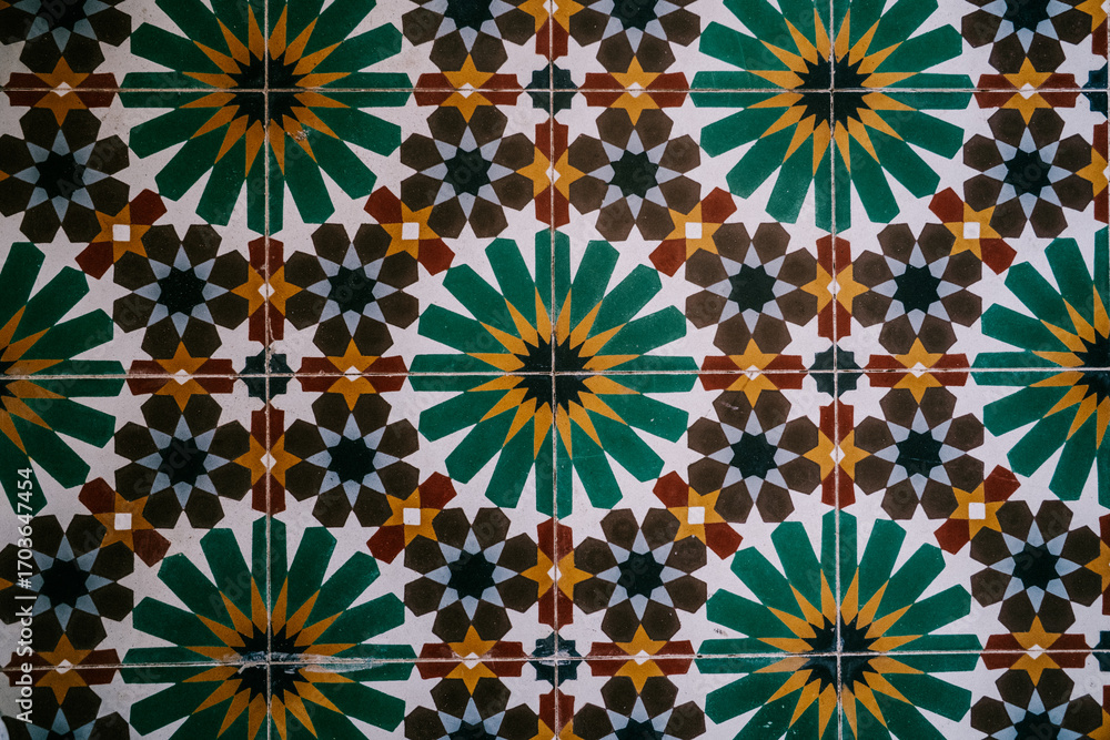 Traditional Moroccan Mosaic Tile Pattern – Casablanca, Morocco – October 2025