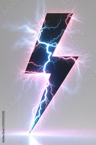 Powerful lightning bolt, symbolizing energy and change.
