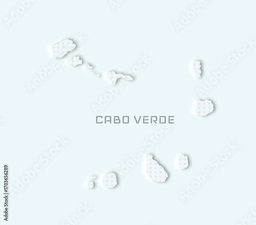 Stylish vector map of Cabo Verde – versatile design for travel, decor, and educational projects.