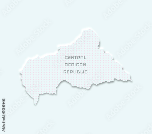 Minimalist Central African Republic map – perfect for travel, education, and graphic design projects.