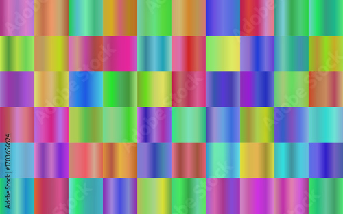 Abstract Geometric Pattern with Multicolored Gradients