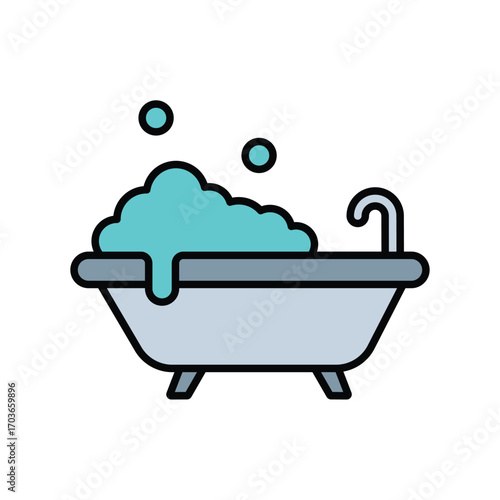 bathtub icon vector design template