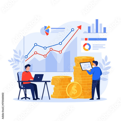 Business Growth and Financial Success Illustrated.